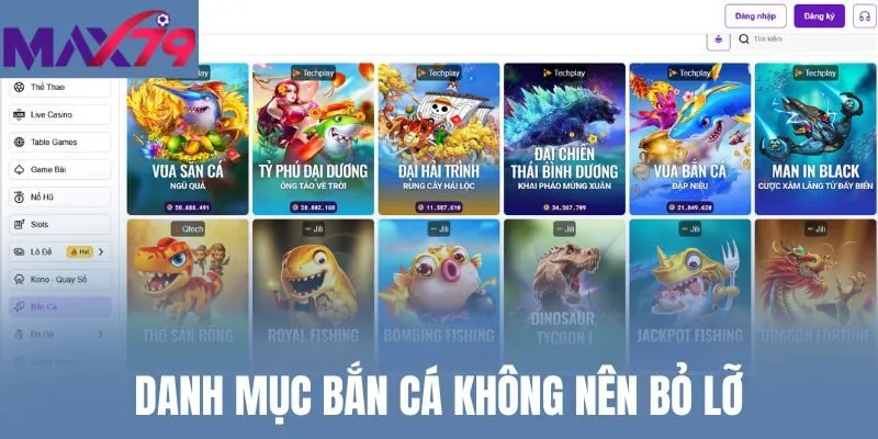 Danh mục bắn cá không nên bỏ lỡ